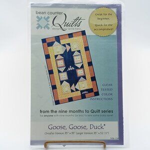 UNCUT Quilt Sewing Patterns, Goose Goose Duck Applique NM-104 from Nine Months